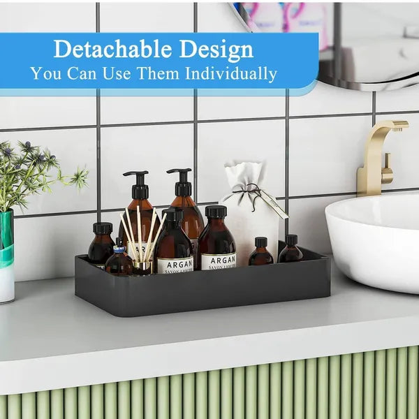 ClearReach organizer with pull-out lower drawer extended