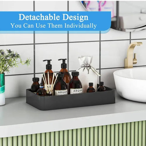 ClearReach organizer with pull-out lower drawer extended